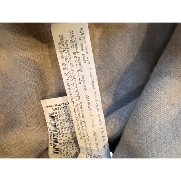 Zara Manteco Beige Wool Jacket Men’s Size Large Button Front Coat - Picture 4 of 7